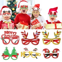 1pc christmas spectacle frame glasses cosplay stage performance home dress up adult children gift prop decor costume xmas party