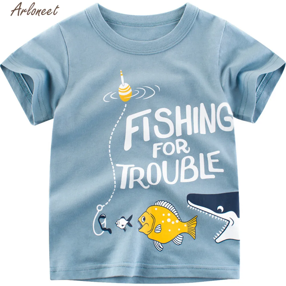 Детская футболка с короткими рукавами ARLONEET летняя хлопковая Футболка мультяшным