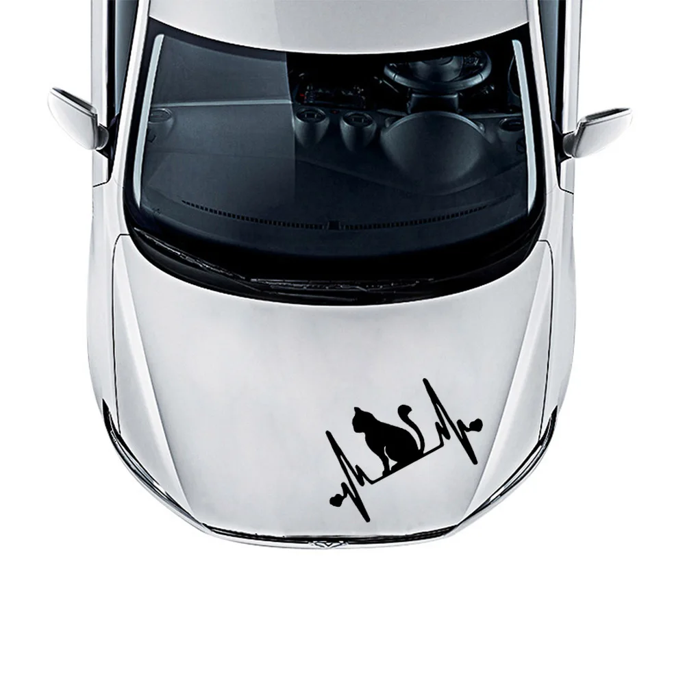 

Creative Heartbeat CAT Auto Sticker Personalized Car Stickers Motorcycle Decals