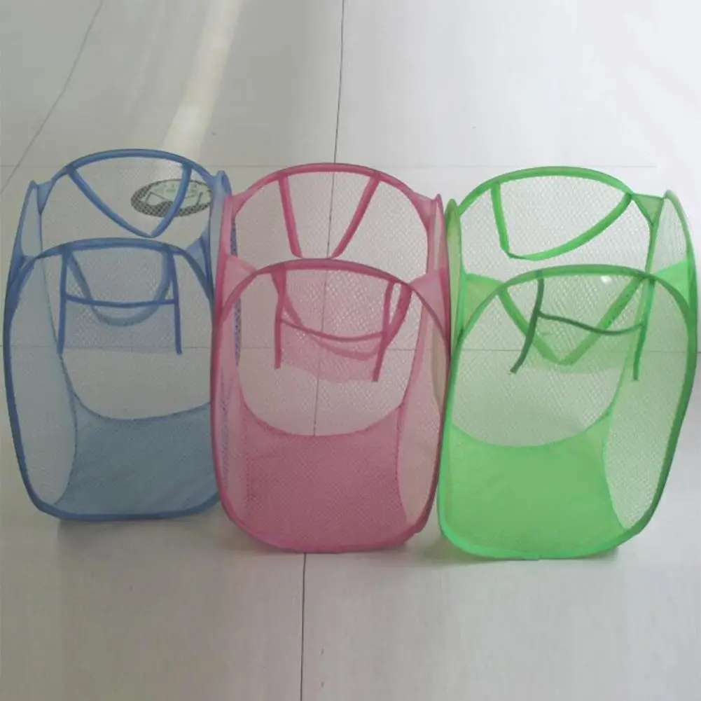 6 цветов сетчатая корзина для белья складная хранения Складная всплывающая