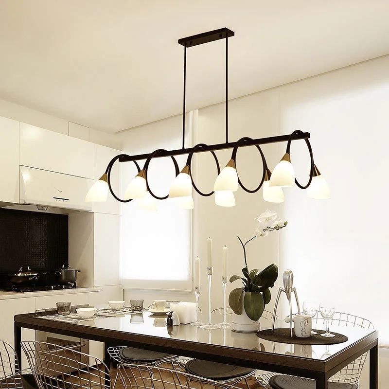 

American country wrought iron chandelier Modern minimalist living room dining room bedroom lamp Commercial premises Lighting