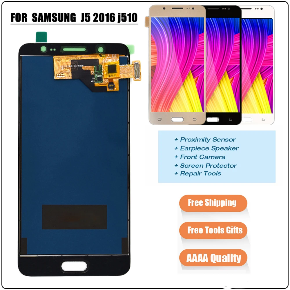 Сенсорный экран для Samsung Galaxy J5 2016 j510 ЖК-дисплей J510FN J510F J510M J510H/DS регулировки