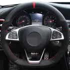 Аксессуары для Mercedes-Benz C200, C250, C300, B250, B260, A200, A250, Sport, CLA220, черная натуральная кожа ручной шитья