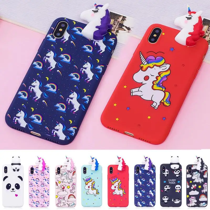 LAPOPNUT for Samsung Galaxy S20 Ultra S10 S10e Note 8 S9 Plus S8 S7 Edge 3D Cartoon Soft TPU Back Cover Non-Slip Shockproof Case |