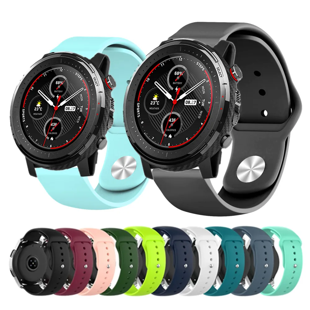 Браслет для Huami Amazfit Stratos 3& Stratos 2& Stratos Смарт-часы для Xiaomi Amazfit GTR GTS BIP Браслет спортивный ремешок
