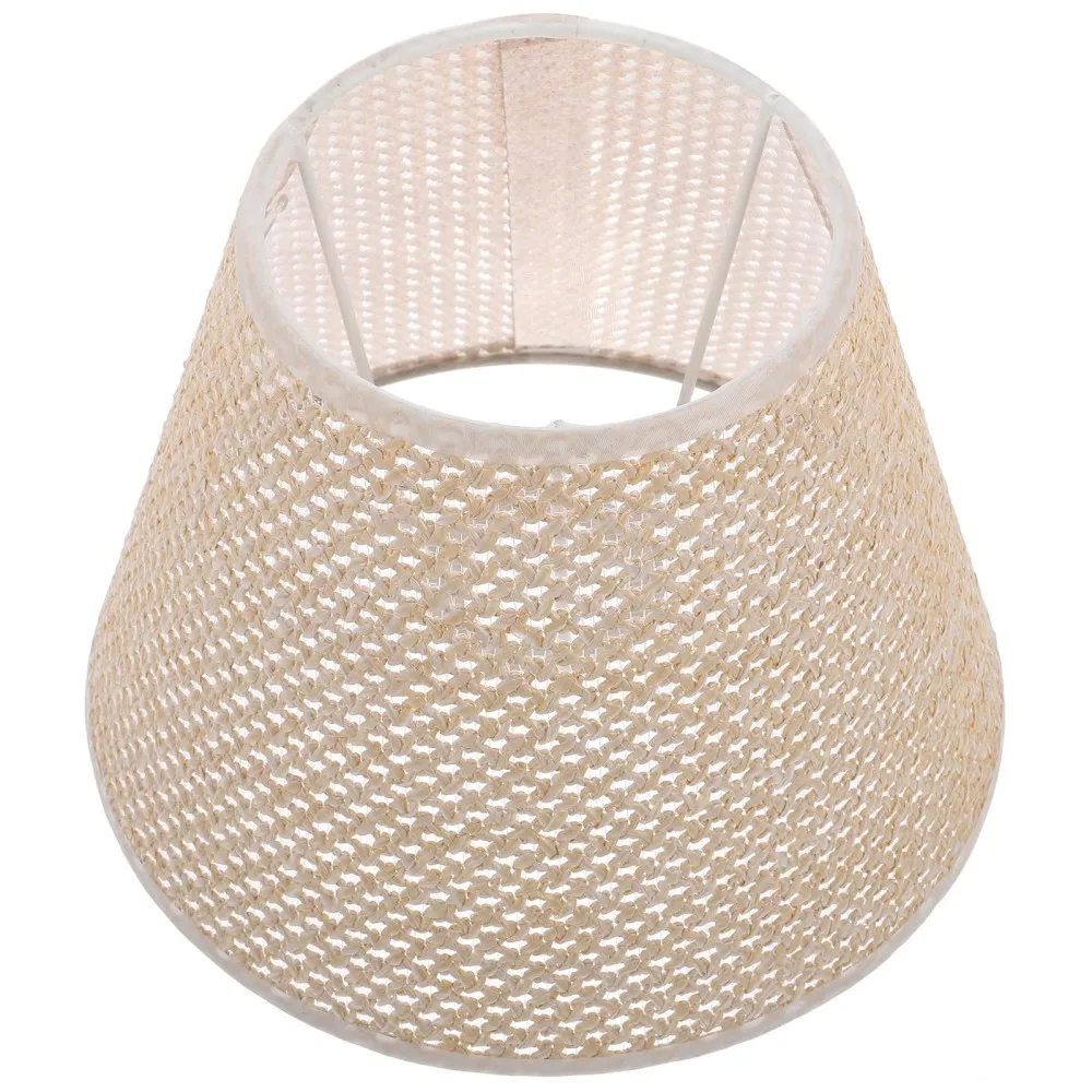 

1Pc Desk Lamp Lampshade Simple Style Household Simulated Woven Lamp Shade