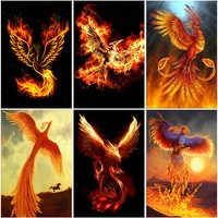 5d diy diamond painting flaming phenix diamond embroidery landscape mosaic picture cross stitch kit crystal home decoration gift