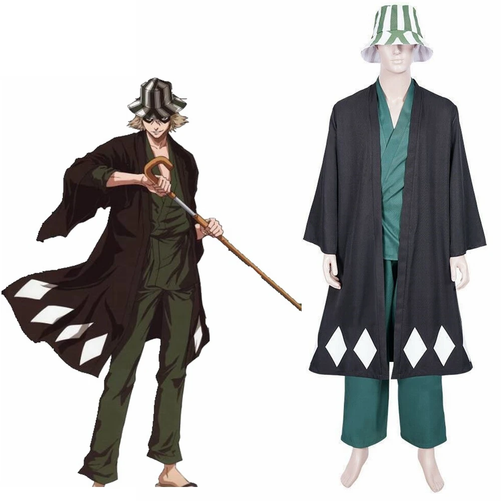 

Unisex Anime Cos BLEACH Urahara Kisuke Cosplay Costumes Uniform Christmas Halloween Clothing