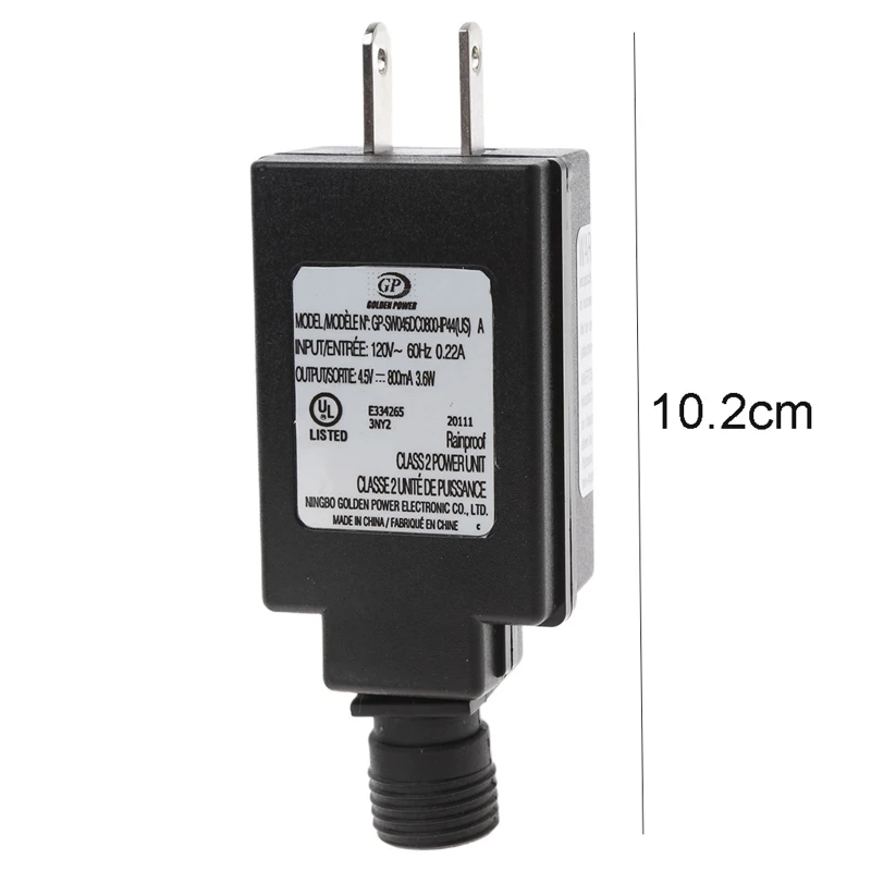 

Universal EU US UK Plug AC to DC 4.5V 800mA 2pin Power Supply Adapter for LED Lights Battery Eliminator and more Devices
