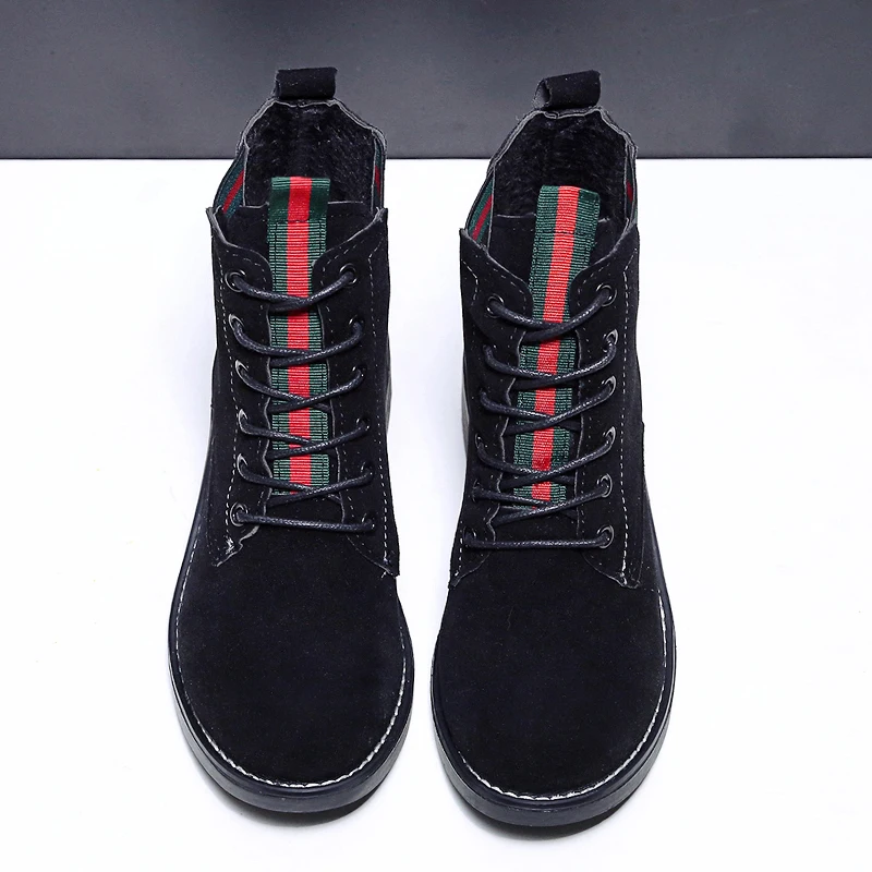 Новинка 2019 года зимние ботинки на шнуровке женские из флока повседневная обувь