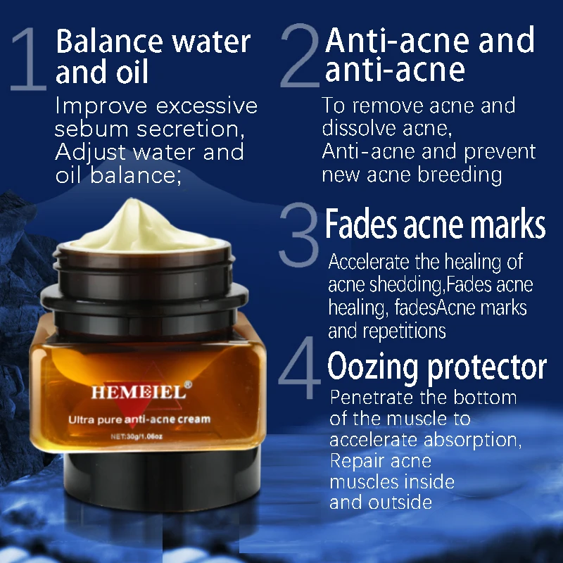 HEMEIEL 30 г антиакне крем для лица мужчин растительная эссенция глицерриза глабра