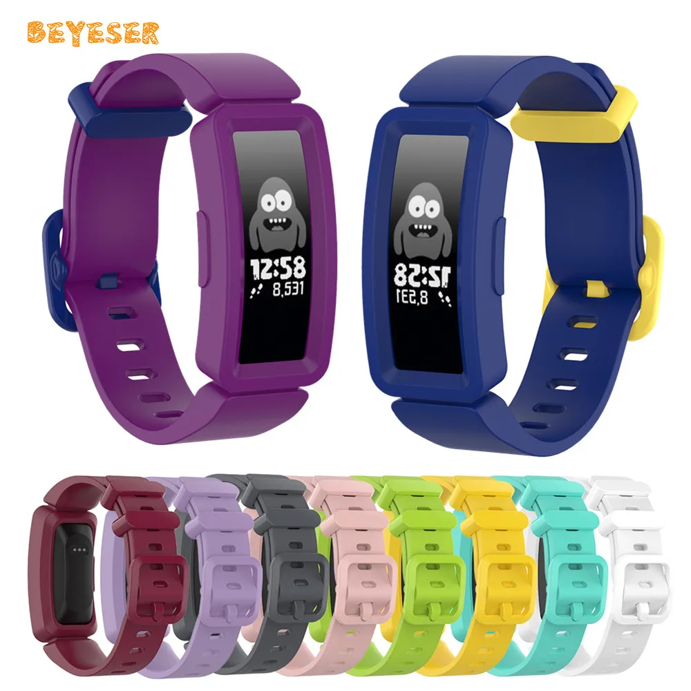 

Soft Colorful Fashion Silicon Bracelet For Fitbit Ace 2/Inspire/Inspire HR/ACE2 Watch Strap TPU Watchband Replacement Wrist