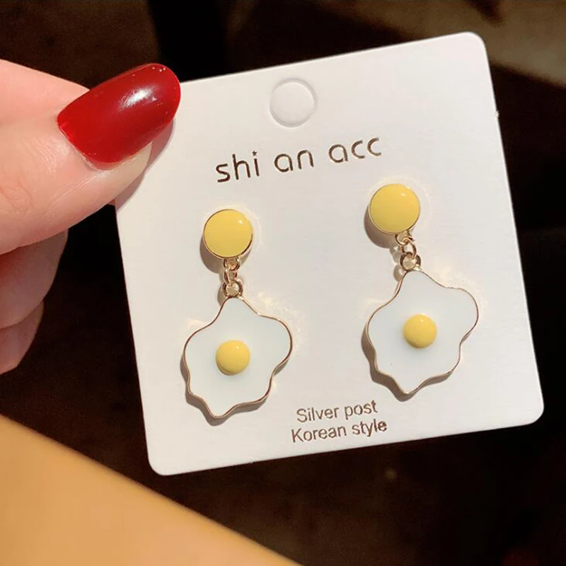 Серьги в виде яйца корейские серьги с геометрическим узором для женщин |