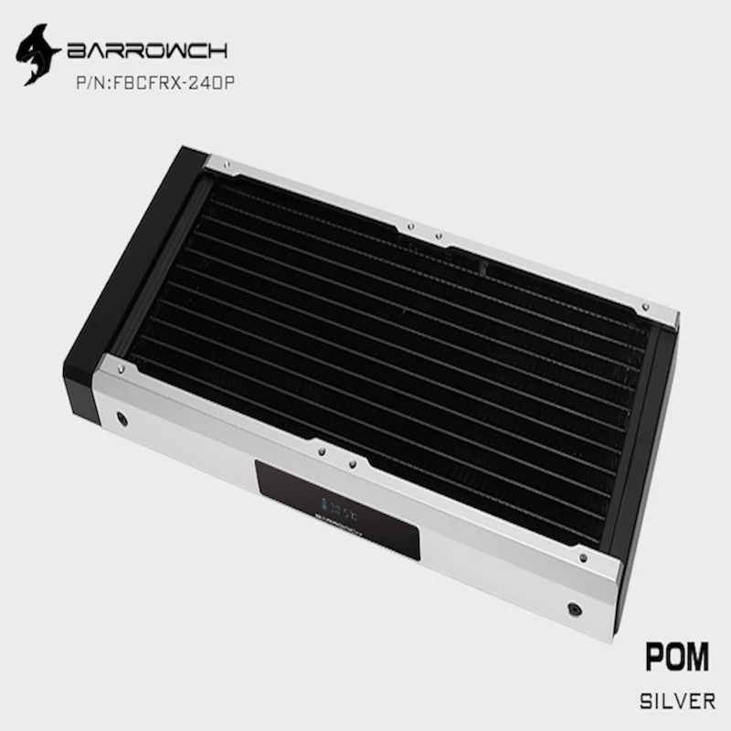 

Barrowch new OLED Display Chameleon Fish Modular 240mm Radiator Acrylic/POM Inlet Module water cooling kit for fan FBCFRX-240