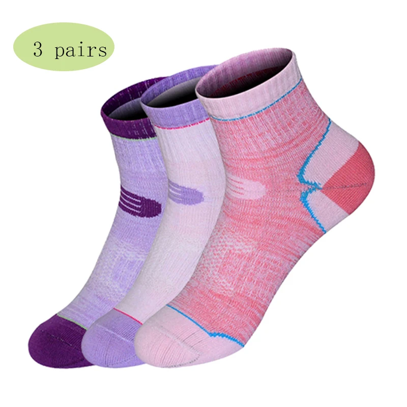 Женские Дышащие хлопковые носки для езды на велосипеде 3 пары походов с природой