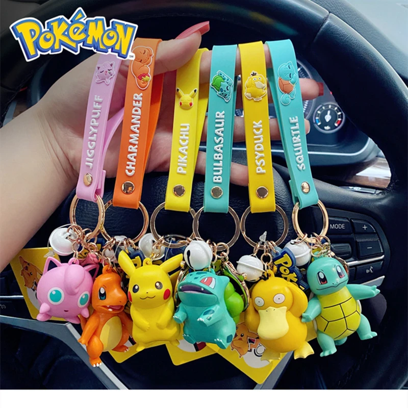 

Genuine Pokemon animation accessories collection cool play children's toys car accessories key chain pendant backpack decoration