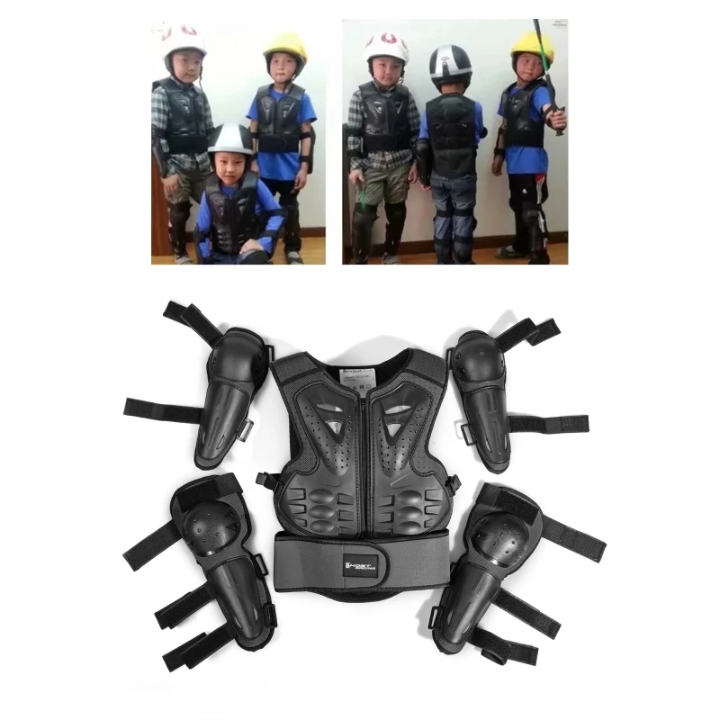 

Kids Full Body Armor Protective Gear Chest Back Protector Elbow Knee Protection Pads for Motocross Racing Skiing Skating