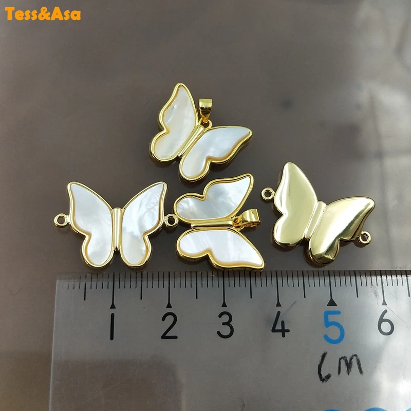 

3pcs Butterfly Pendant Necklace Natural Shell Korean Cute Natural Shell Butterfly Pattern For Women Girls Elegant Lovely Jewelry