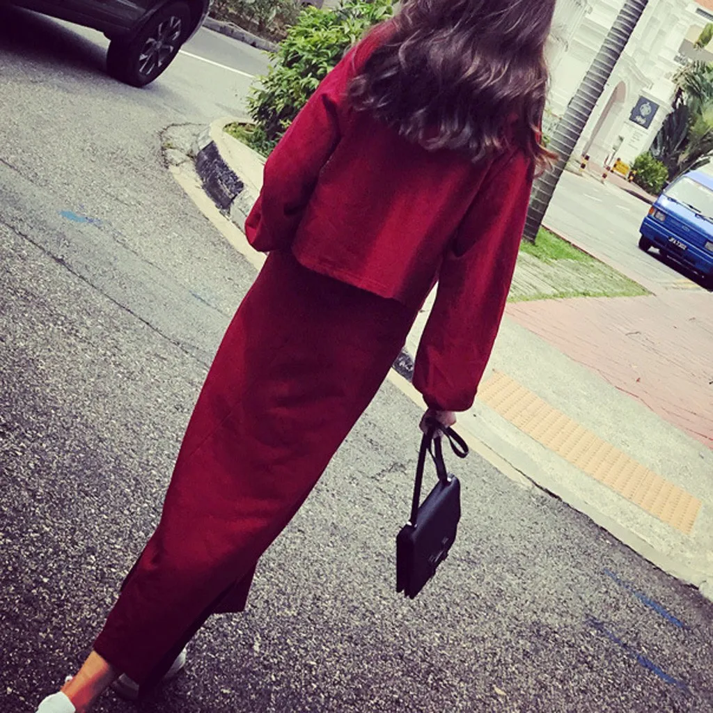 Женские теплые спортивные комплекты из 2 предметов повседневные свободные топы с