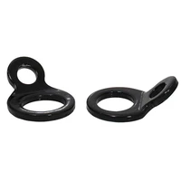 2pcs aluminum alloy trailer towing chain hook motorcycle d type racing tow hook truck shackles ring black