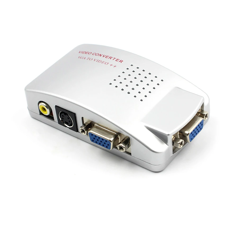 VGA to RCA Switch Box PC TV AV Monitor Composite Video Converter Adapter for Computer Laptop | Электроника