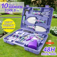 10pcs garden tools set boxed non slip stainless steel lightweight handle garden weeding kits gift garden tools weeding digging