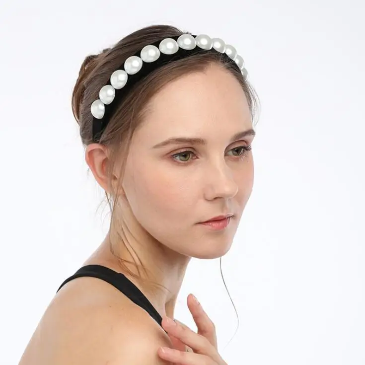 Женский широкий обруч для волос ZA модная винтажная повязка на голову с имитацией