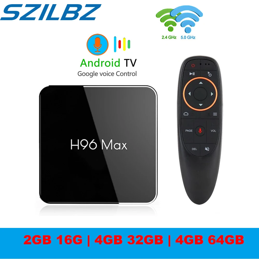 ТВ приставка H96 MAX X2 S905X2 Android 8 1 1080P H.265 4K HD Поддержка Google Store Netflix Youtube|ТВ-приставки и