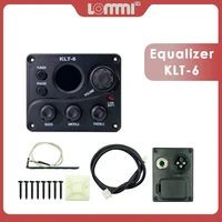 lommi klt 6 equalizer guitar eq system tuner phase knob bass middle treble with black guitar piezo pickup 9v battery case