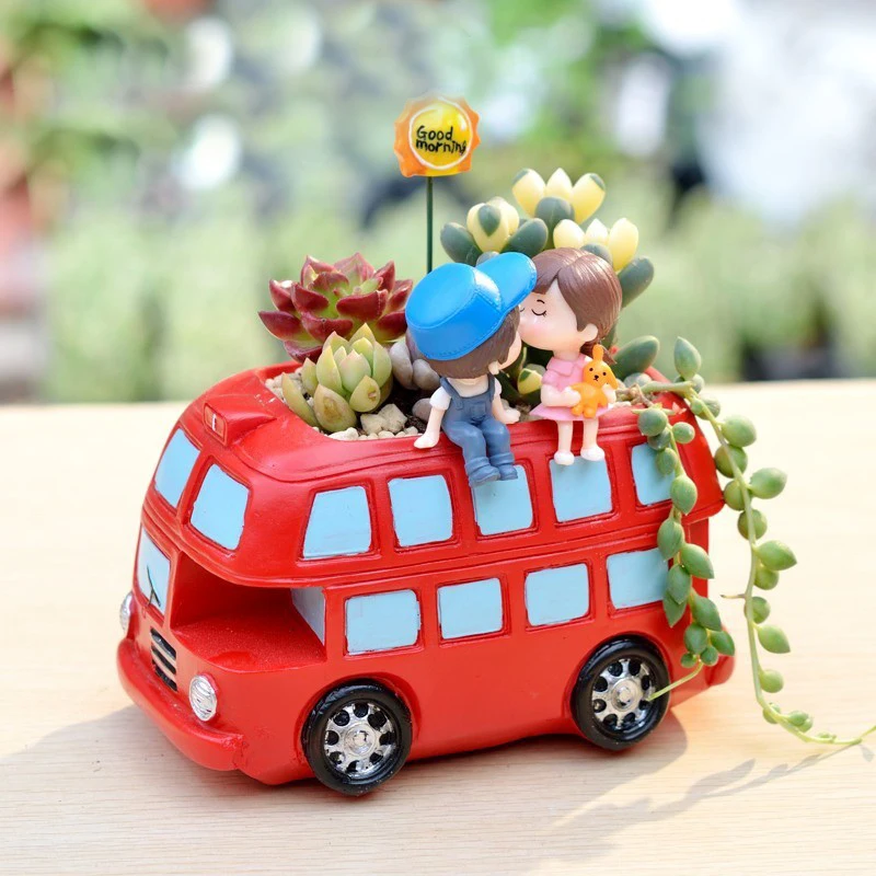 Автомобиль смолы цветочный горшок сад бонсай-суккулент растение Крытый
