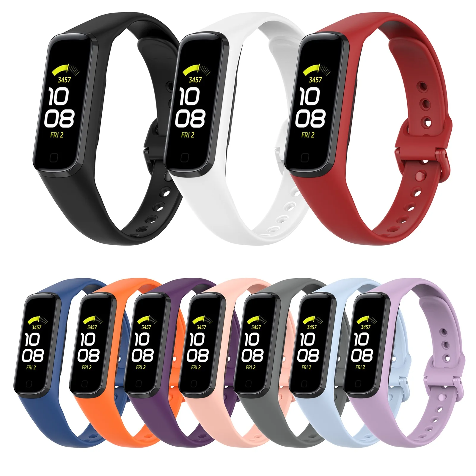 Ремешок силиконовый для Samsung Galaxy Fit 2 R220 сменный спортивный умный Браслет