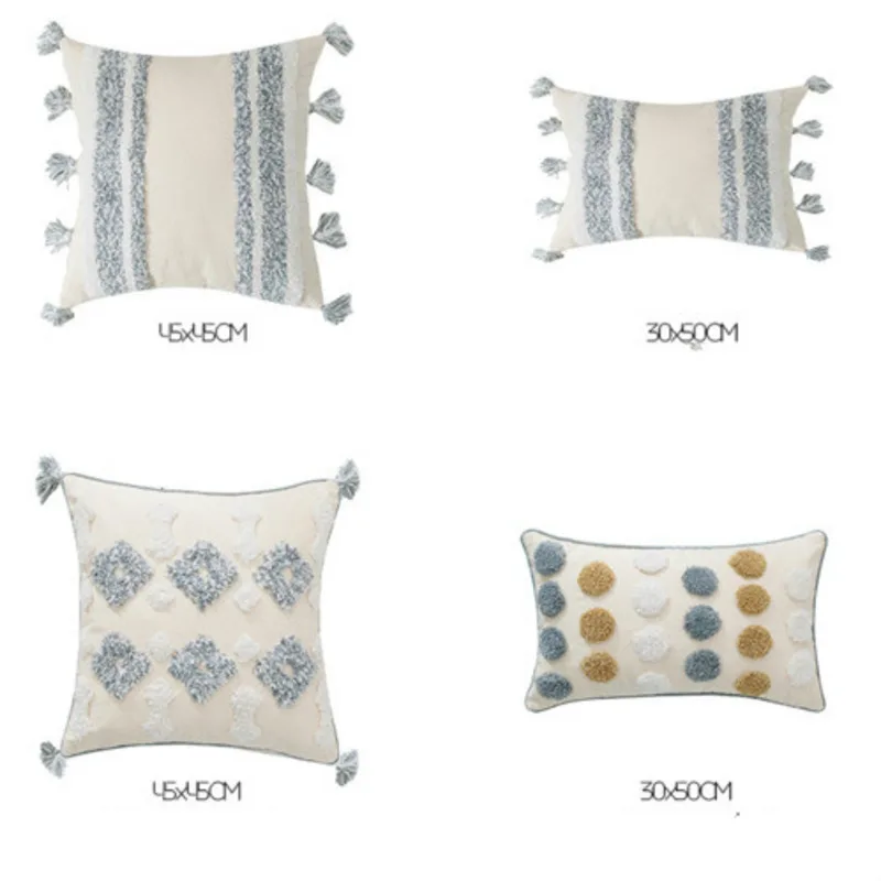 Спальная Подушка Наволочка с вышивкой декоративный чехол для подушки в