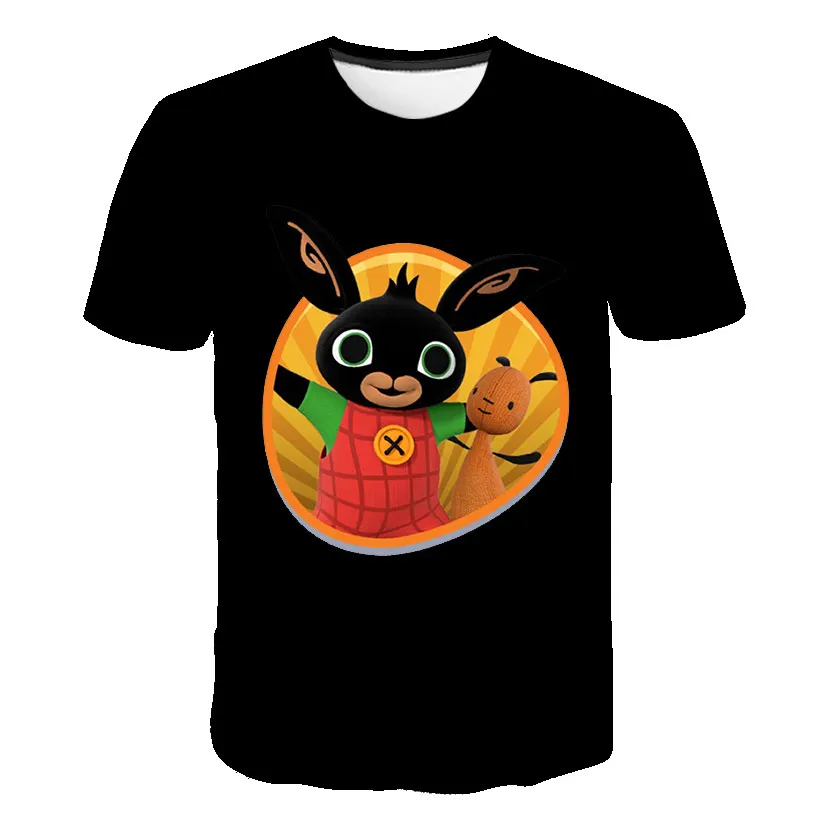 

2021 Summer Kids T-shirt 3D Print Cartoons Animal Clothes For xxx Girls Rabbit Boy Costume Children's Baby Toddler Tee Tops