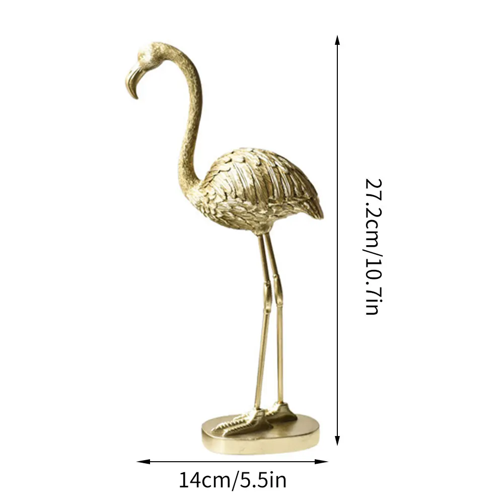 

Table Flamingo Statue Golden Resin Desktop Flamingo Sculpture Craft Ornament Decoration For Living Room Desktop Flamingo Statue