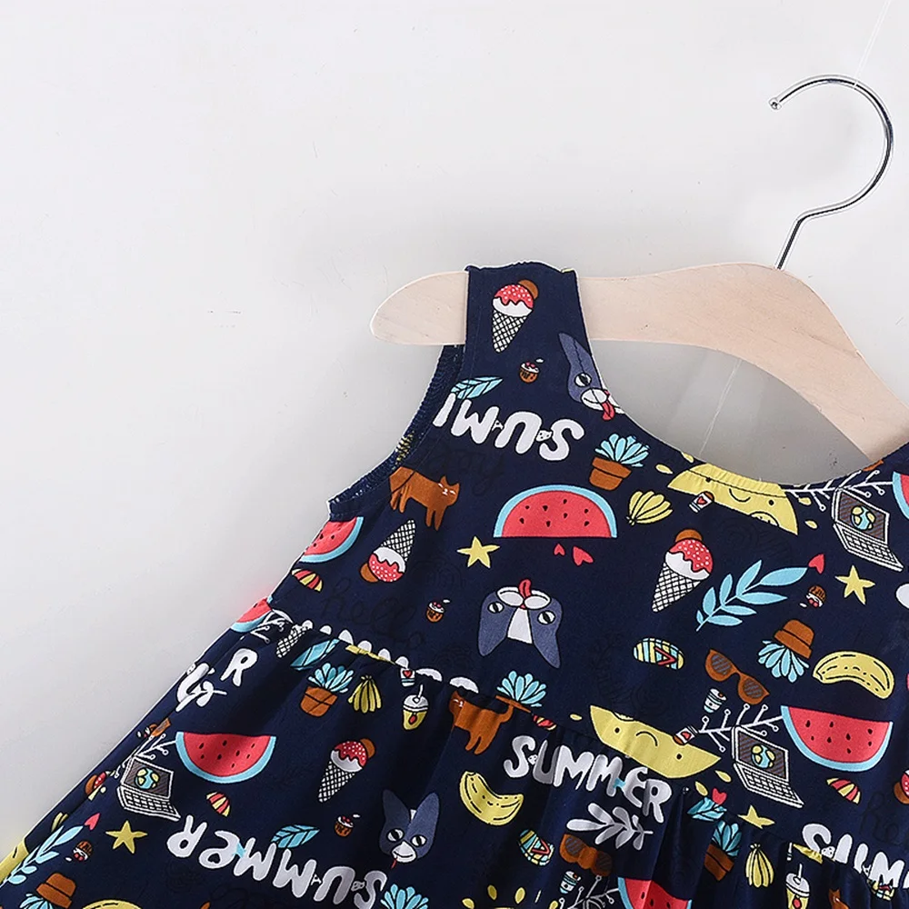 Новое Детское платье детская одежда принцессы летние новые модные детские