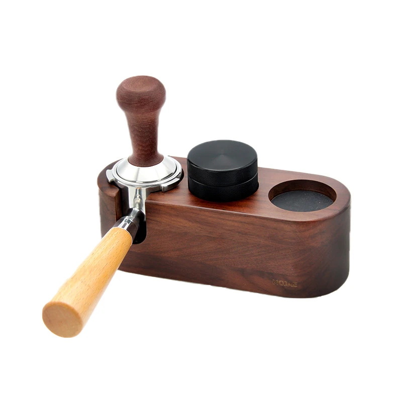 Держатель для темпера фильтра кофе коврик из орехового дерева эспрессо