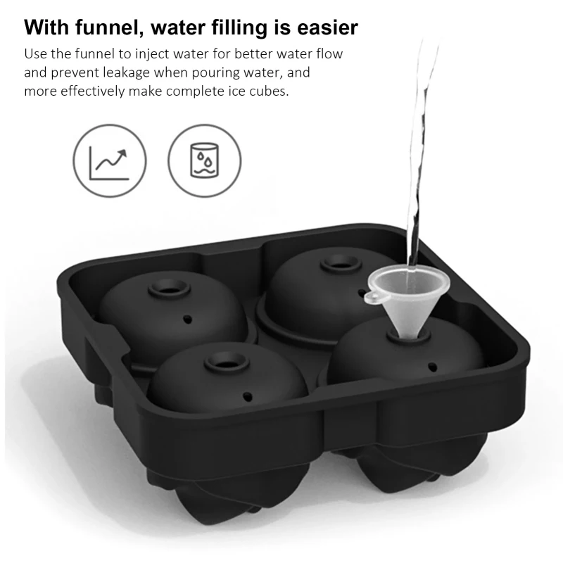 4 клетки большая силиконовая форма для льда Форма конфетный торт Сезон: Осень