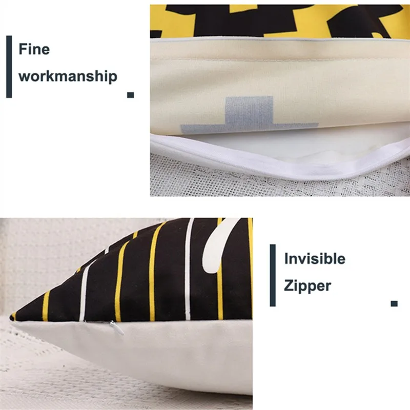 High Quality Yellow Cushion Cover 30x50 Geometric Pineapple Leaves Textile Sofa Pillowcase for Home Decor Car Throw Pillow Case | Дом и сад