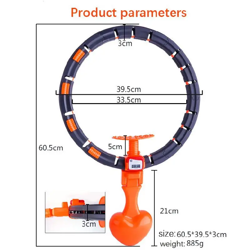 

Sport Hoops Abdominal Thin Waist Exercise Adjustable Detachable Massage Hoops Fitness Equipment Home Train For Waist 72cm-108cm