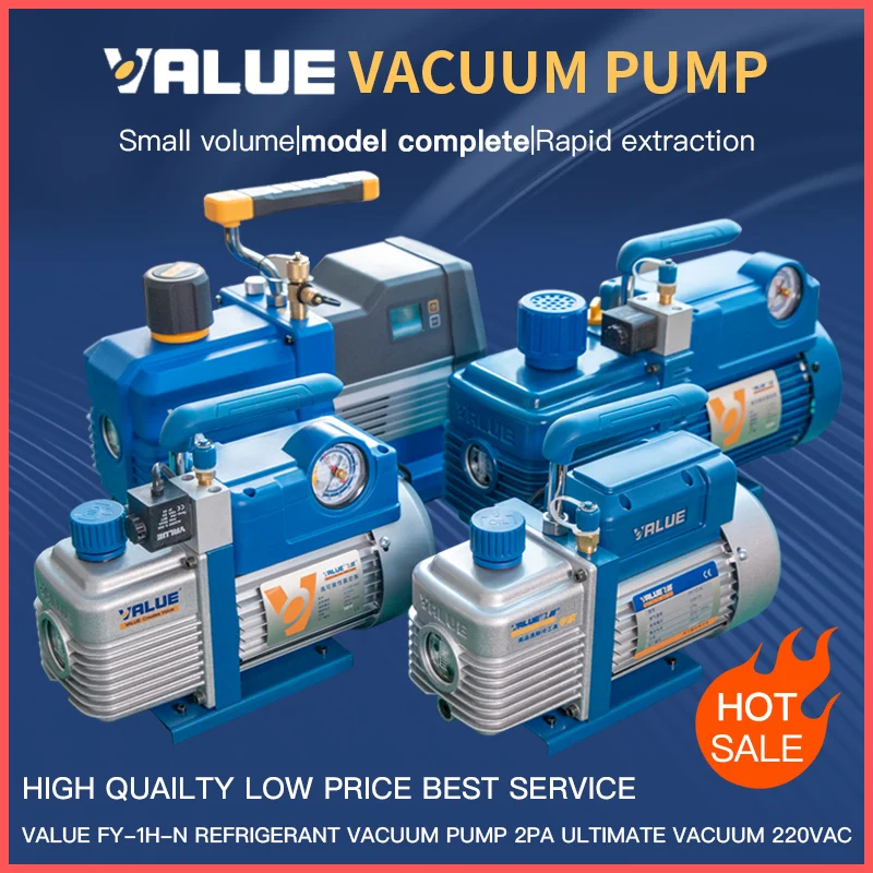 

VALUE FY-2C-N 1.5C 3C 4C Single Stage Vacuum Pump Air Conditioning Repair Kit Exhaust Pump 2PA Ultimate Vacuum 220V Voltage