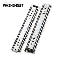 washingst heavy duty slide drawer track cold rolled steel three section full extension ball bearing heavy 53mm wide