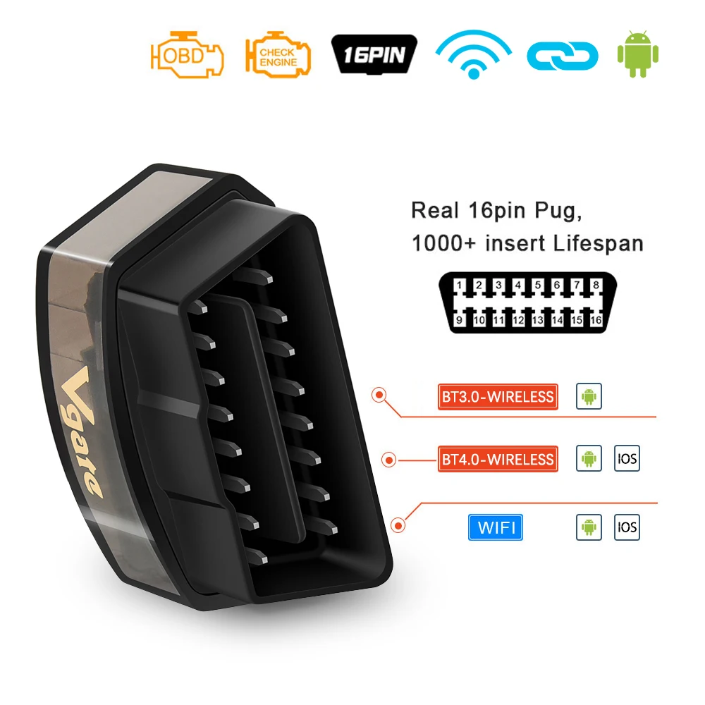 Автомобильный диагностический сканер Vgate iCar Pro OBD2 Wi-Fi Bluetooth для Android/IOS | Автомобили