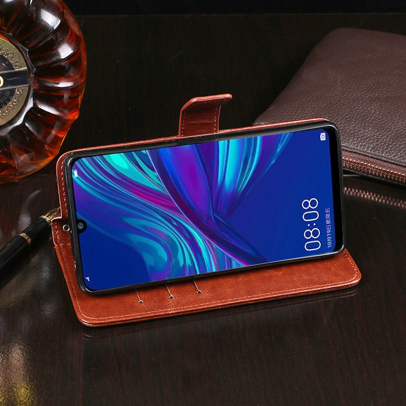 Чехол для huawei P Smart + 2019 откидной кошелек деловой кожаный чехол телефона Plus капа