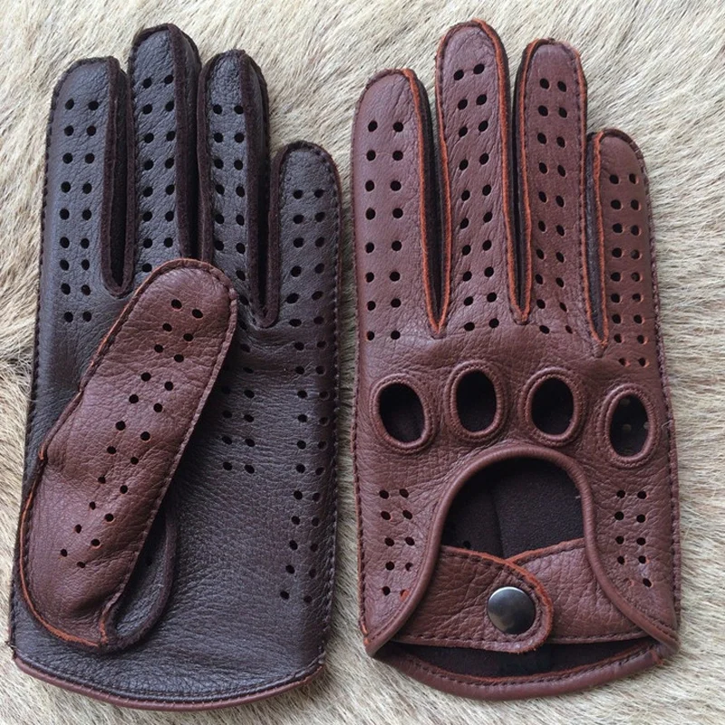 New Arrival Luxury High Quality Men Genuine Leather Gloves Lambskin Fashion Male Breathable Driving For Mittens | Аксессуары для
