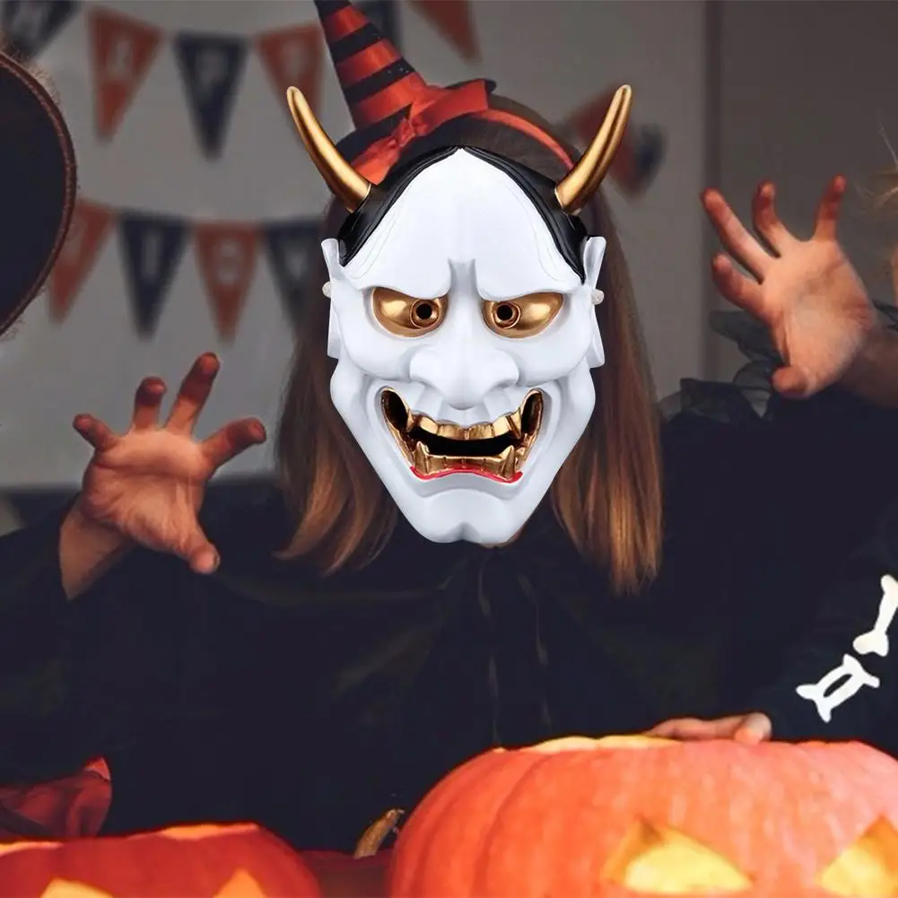 Маска на Хэллоуин похожая смолу косплей взрослая мужская Японская призрак лицо