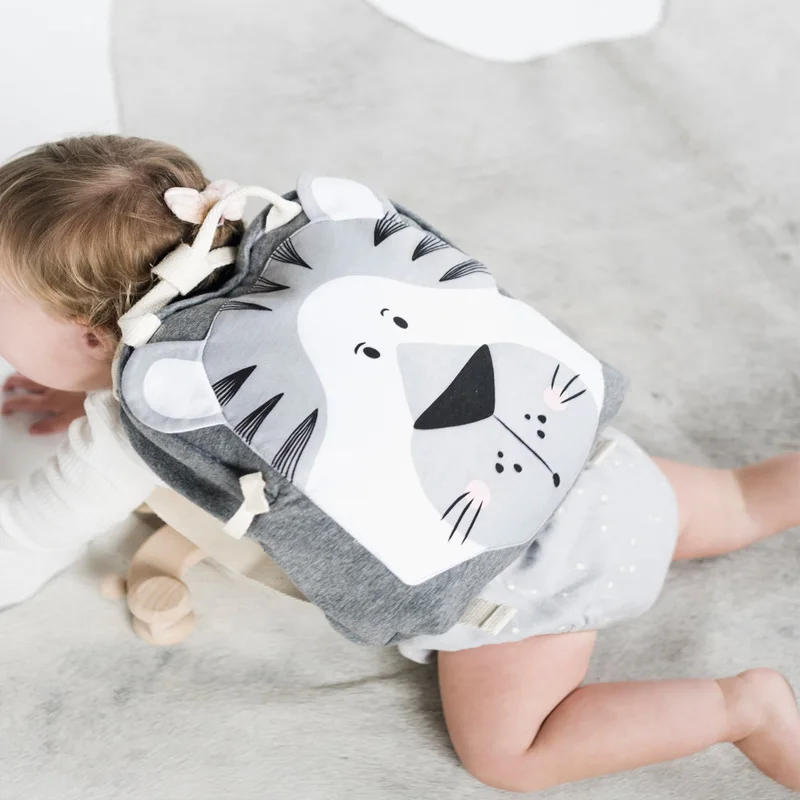 INS детские рюкзаки с объемным животным львом/бабочкой/обезьяной школьный ранец