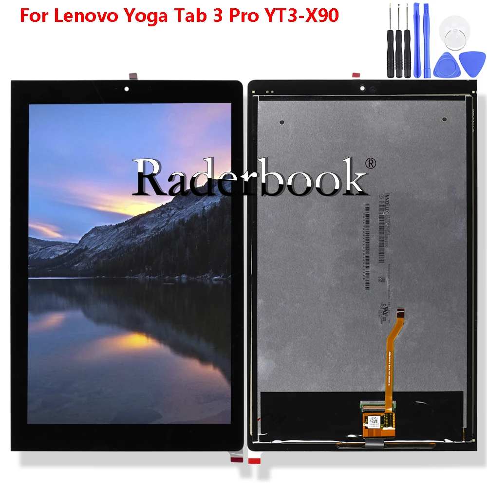 ЖК-дисплей 10,1 дюйма + цифровой преобразователь сенсорного экрана в сборе для Lenovo YT3-X90 Tablet Pc Parts