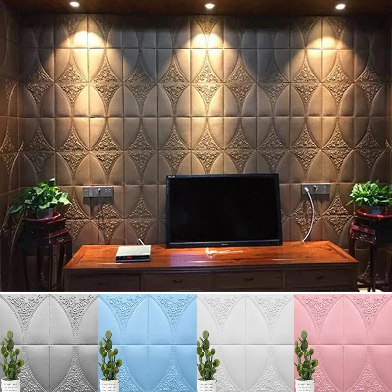 

Водостойкие 3D наклейки на стену с имитацией кирпича, 6 цветов, самоклеящиеся обои для кухни, декор фона