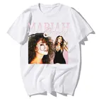 Летняя Модная Повседневная Красивая хлопковая футболка высокого качества с коротким рукавом и принтом Mariah Carey, свободный Популярный Уличный Топ
