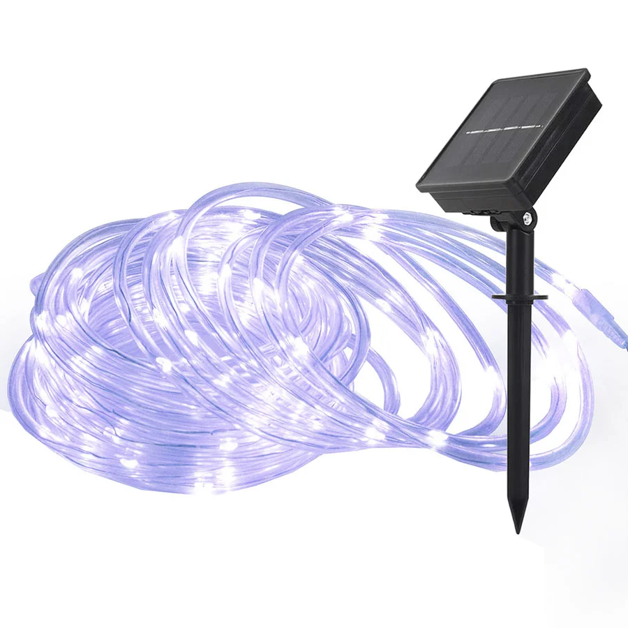 

10/20/30M Solar String Light Outdoor Rope Light Solar Powered Tube Light Copper Wire Fairy Light for Garden Fence Party Decor